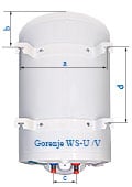 размеры бойлера Gorenje WS-U  NG/V9