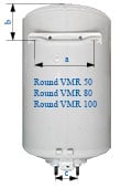 размеры бойлера Round